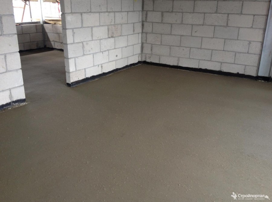 Полусухая цементно Песчаная стяжка пола