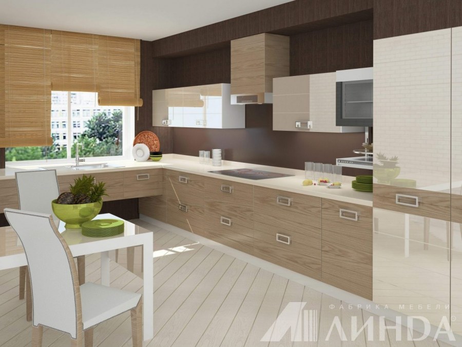 Кухня светлое дерево
