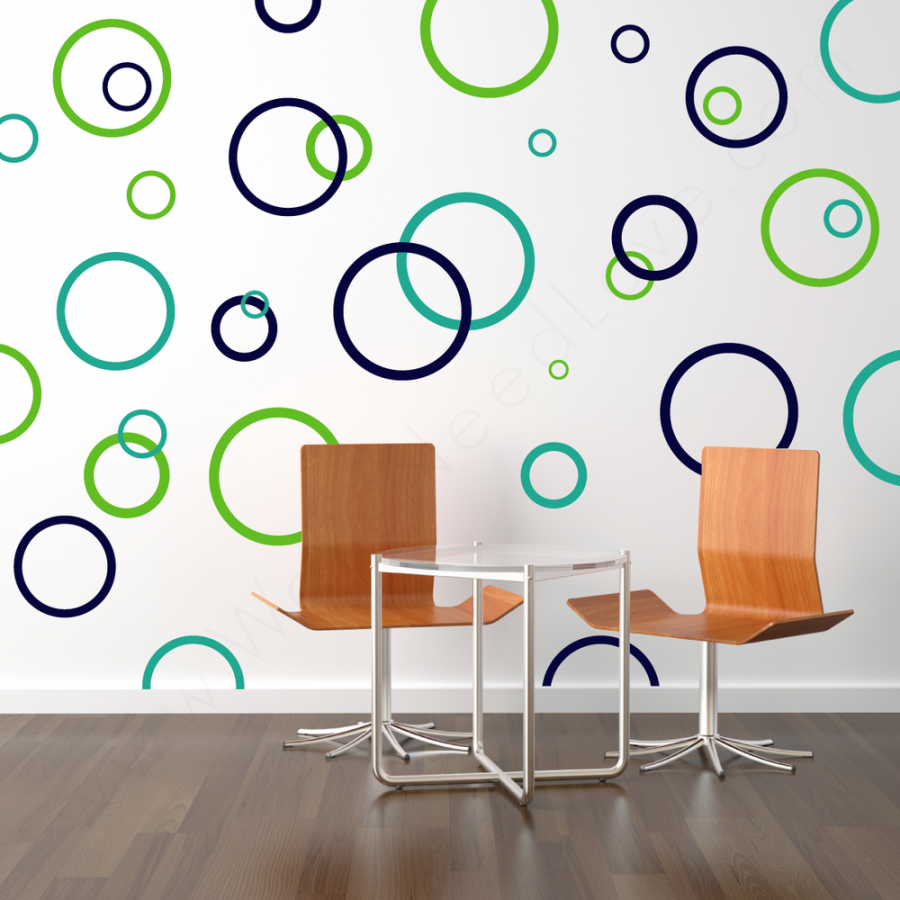 Круги геометрические на стене