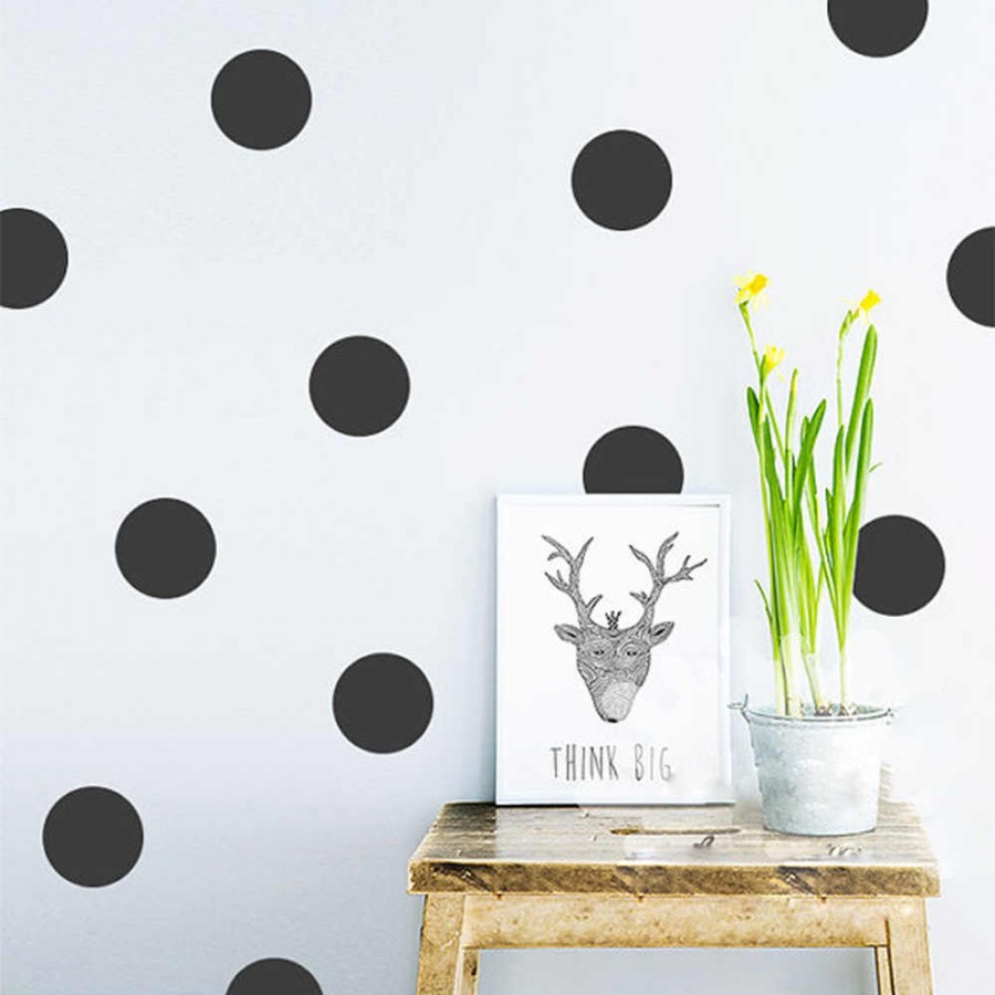 Наклейки горошек на стену
