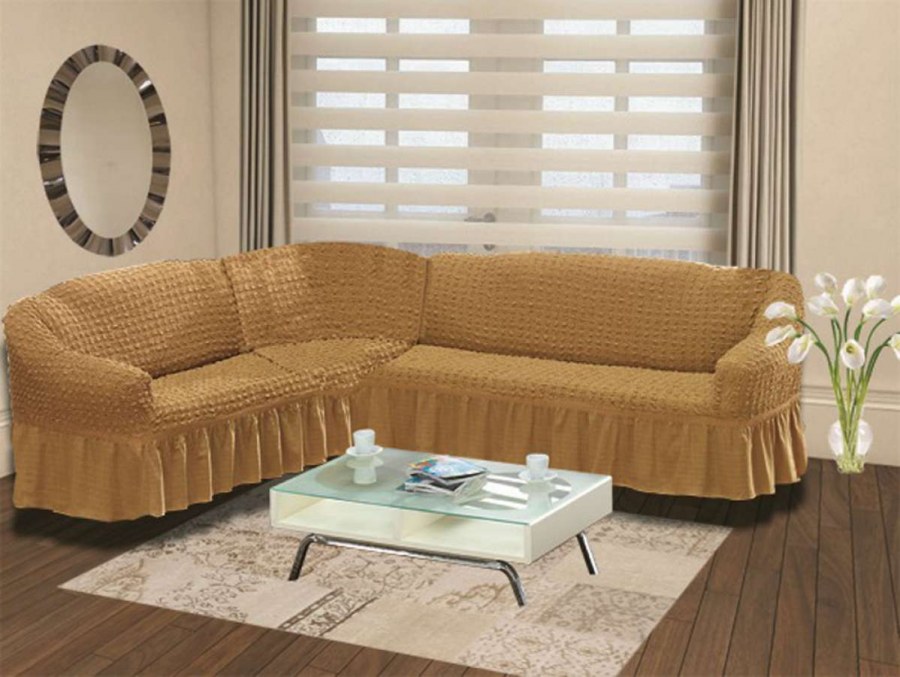 Чехол Bulsan на диван угловой 2+3 посадочных мест, правосторонний