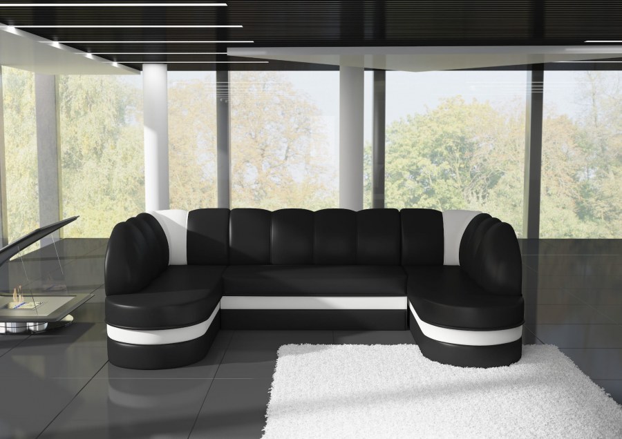 П-образный диван в интерьере