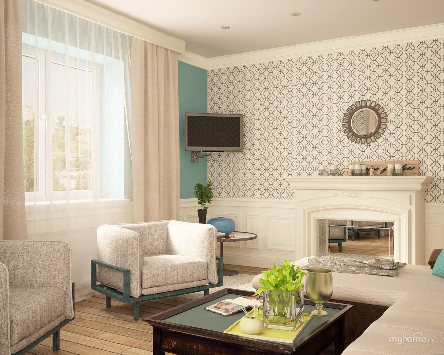 Светлые обои в спальню