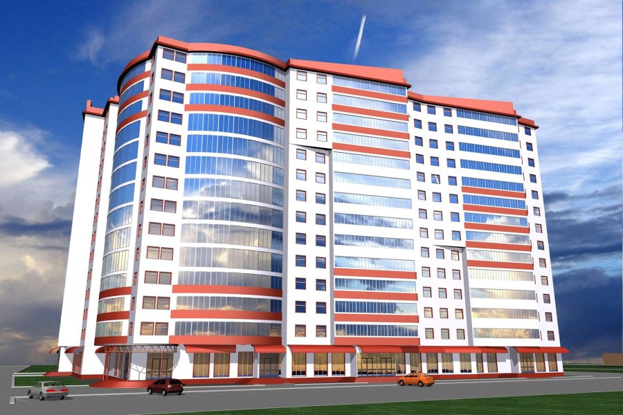 Новый многоэтажный дом