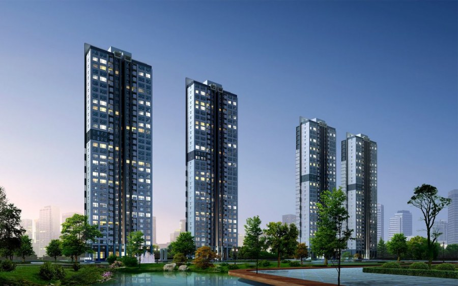 Современный многоэтажный дом