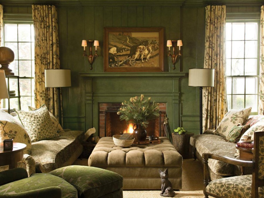 Желтые стены в интерьере