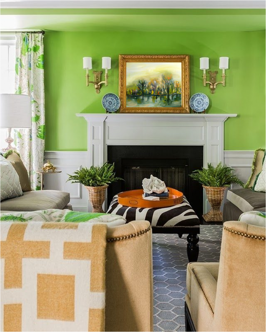 Салатовые стены