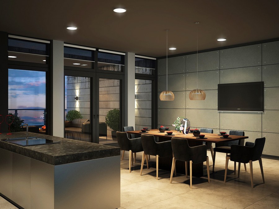 Столовая в пентхаусе