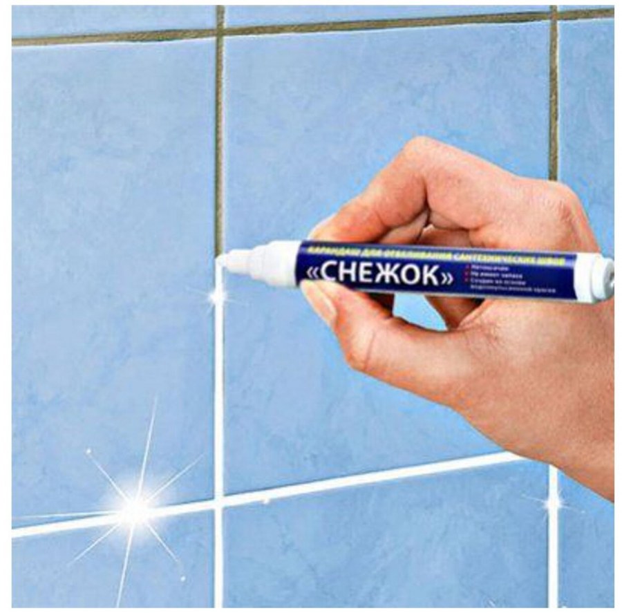 Bradex карандаш для отбеливания сантехнических швов снежок