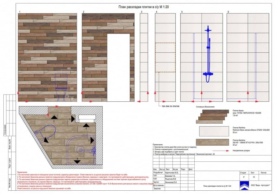 Деревенская раскладка плитки
