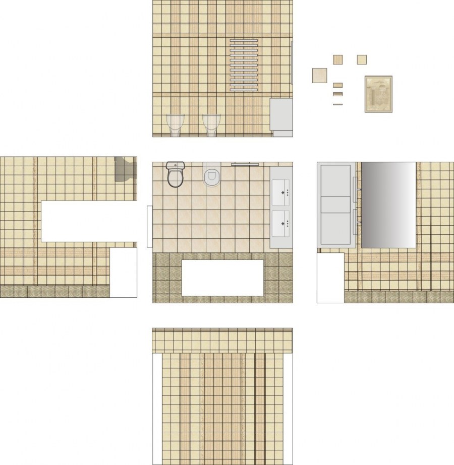 Раскладка плитки 150х600