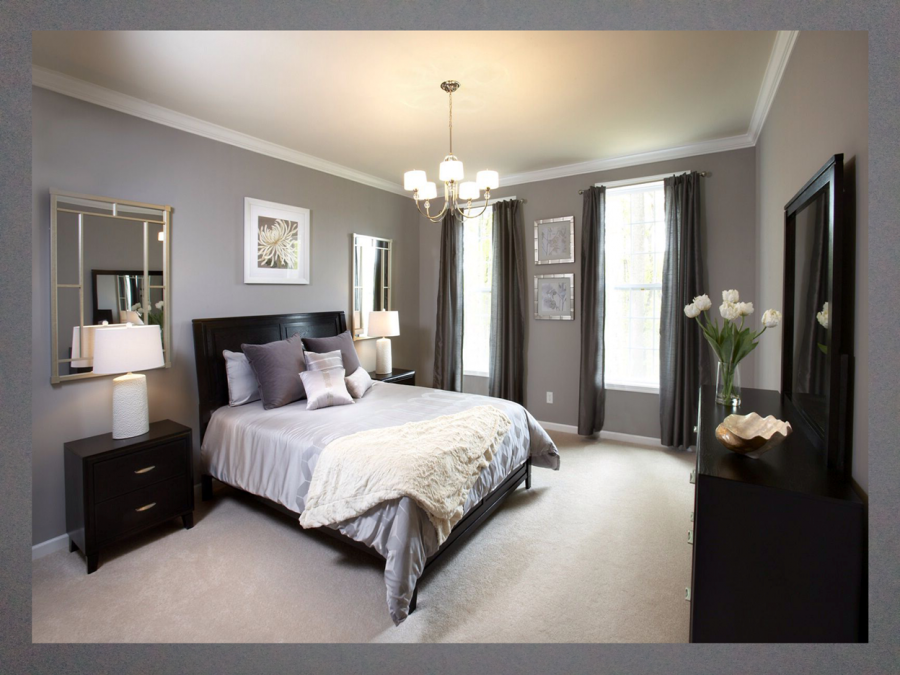 Цвет мебели к серым обоям