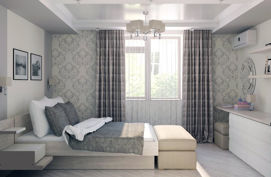 Комната в светло серых тонах