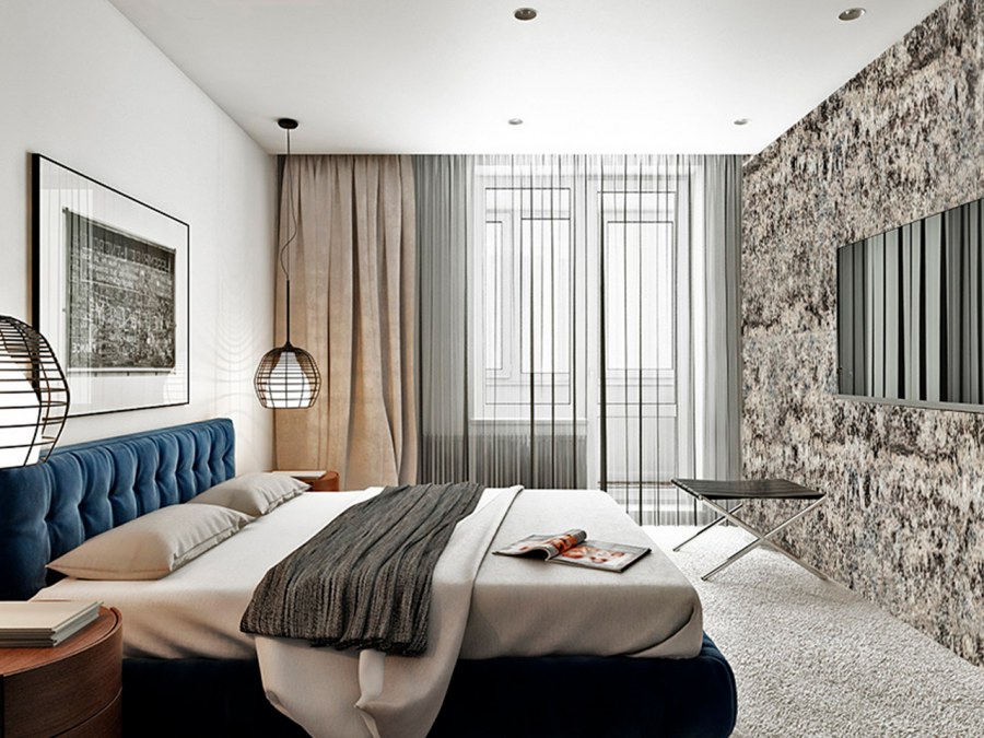 Спальни в современном лофт