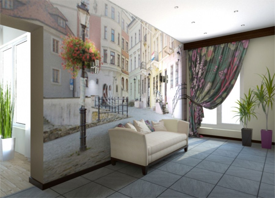 Фреска в современном интерьере