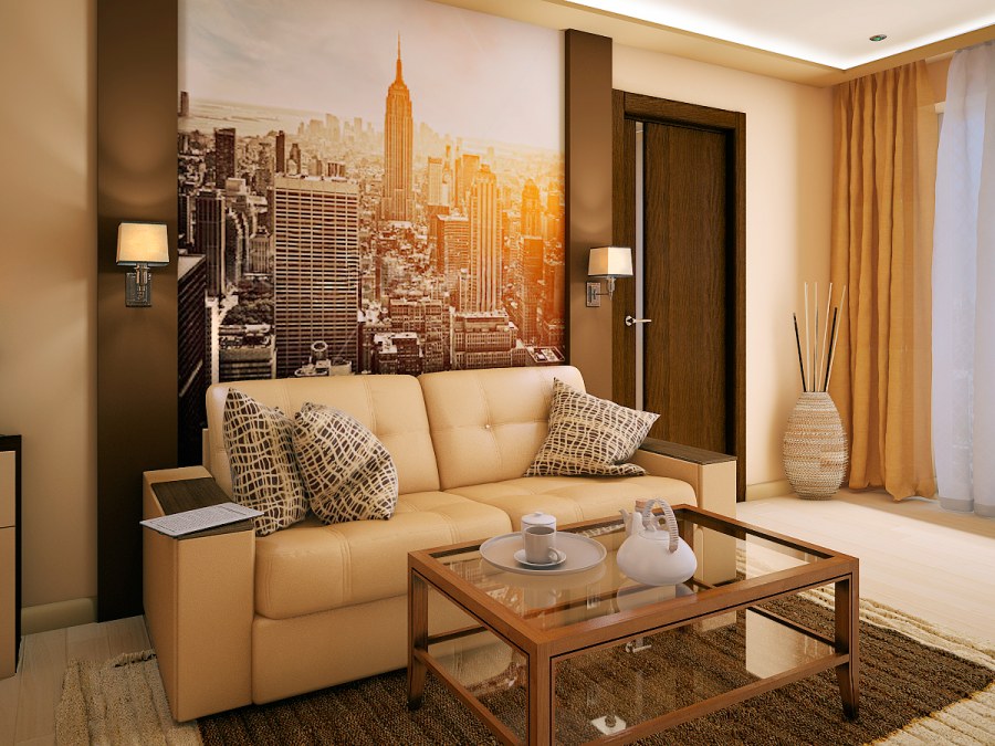 Интерьер маленькой гостиной