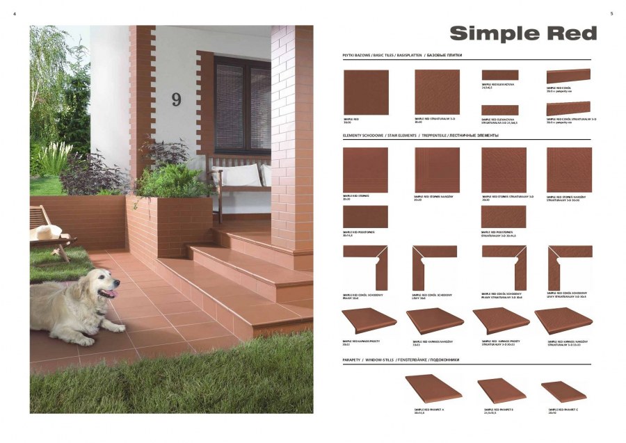 Клинкер Opoczno simple Red 30х30