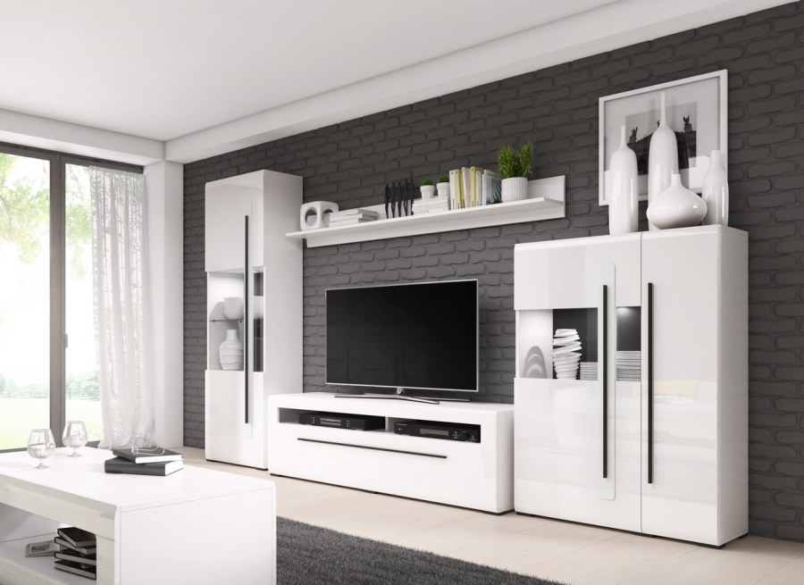 Спальный гарнитур Даниэль 1 белый глянец