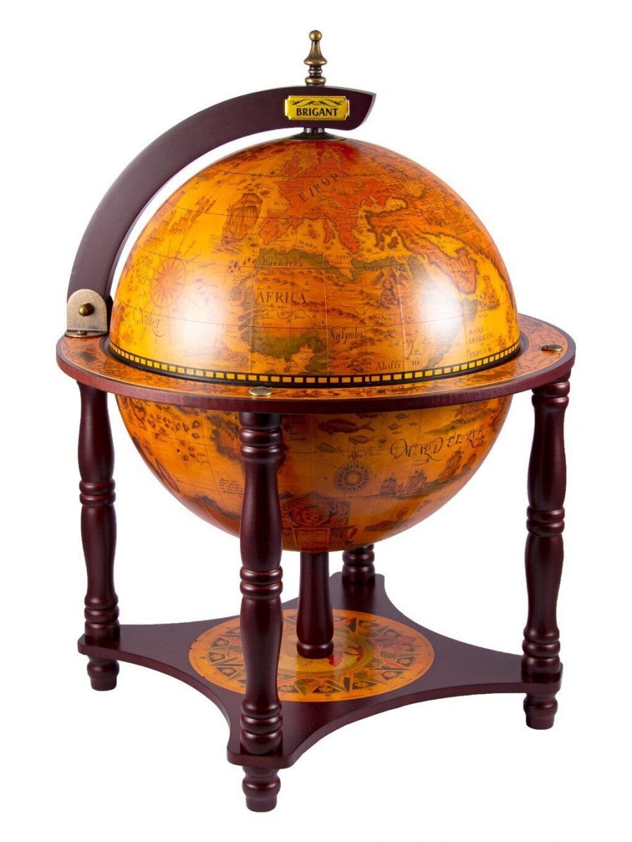 Глобус бар "Brigant" напольный d=33см