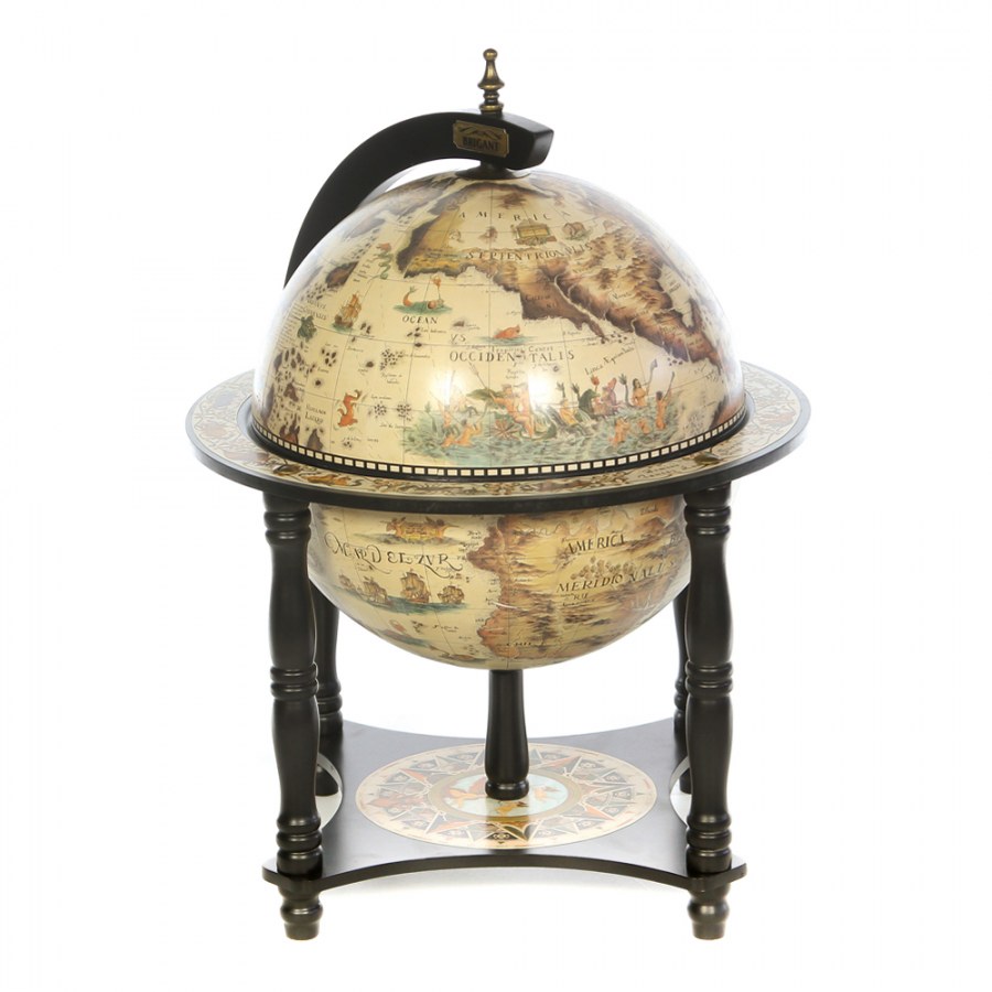 Глобус бар "Brigant" напольный d=33см