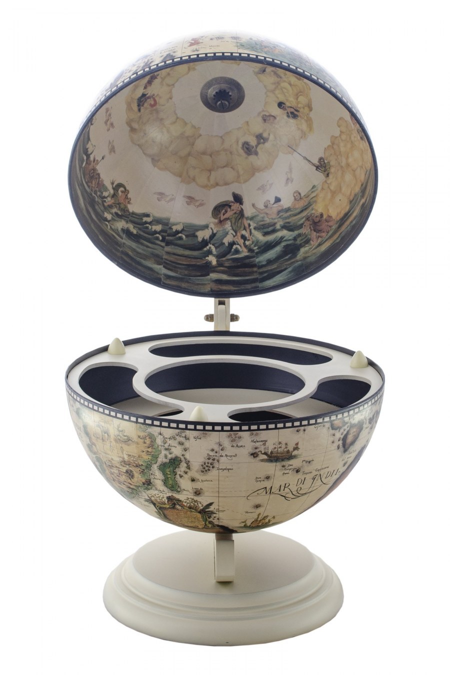 Глобус-бар настольный, сфера 33 см