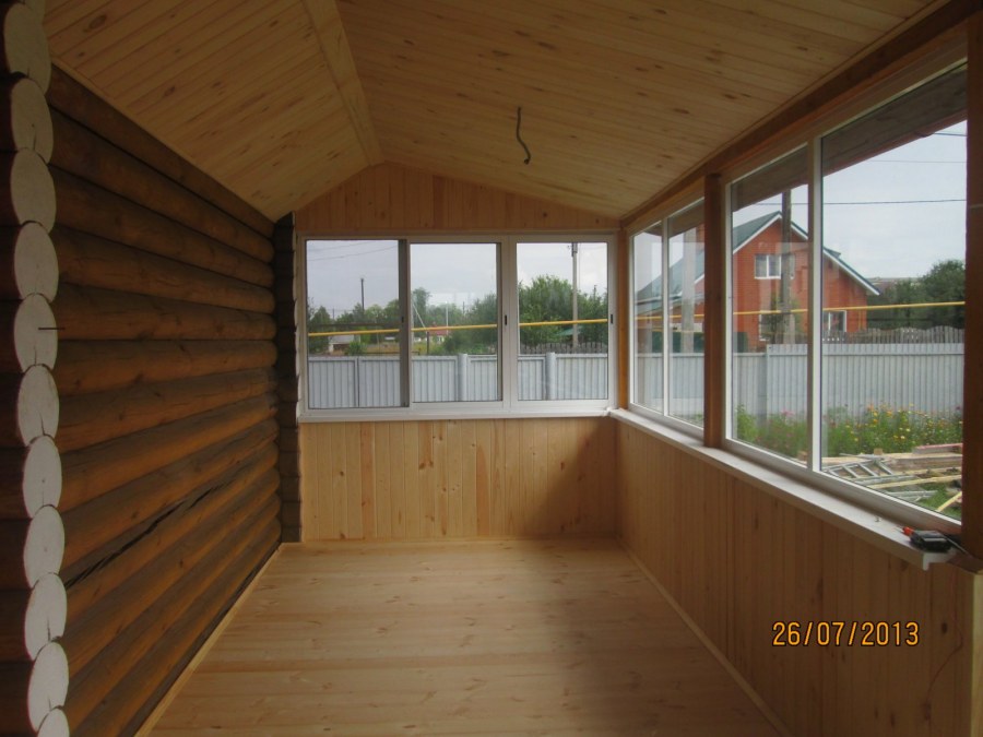 Веранда обшитая вагонкой
