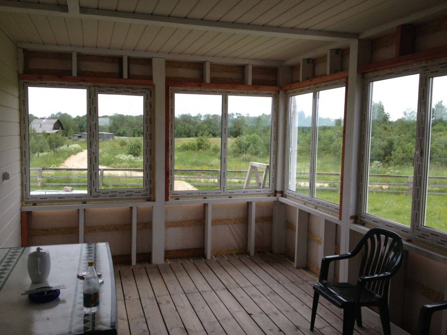 Внутренняя отделка террасы