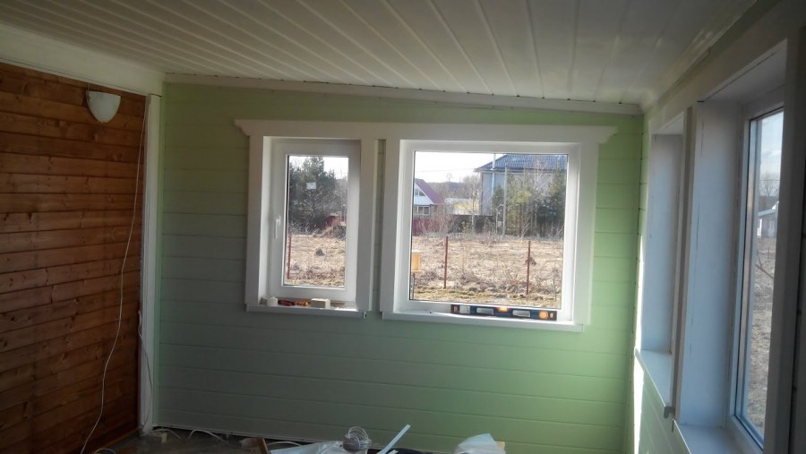 Отделка утепленной веранды внутри