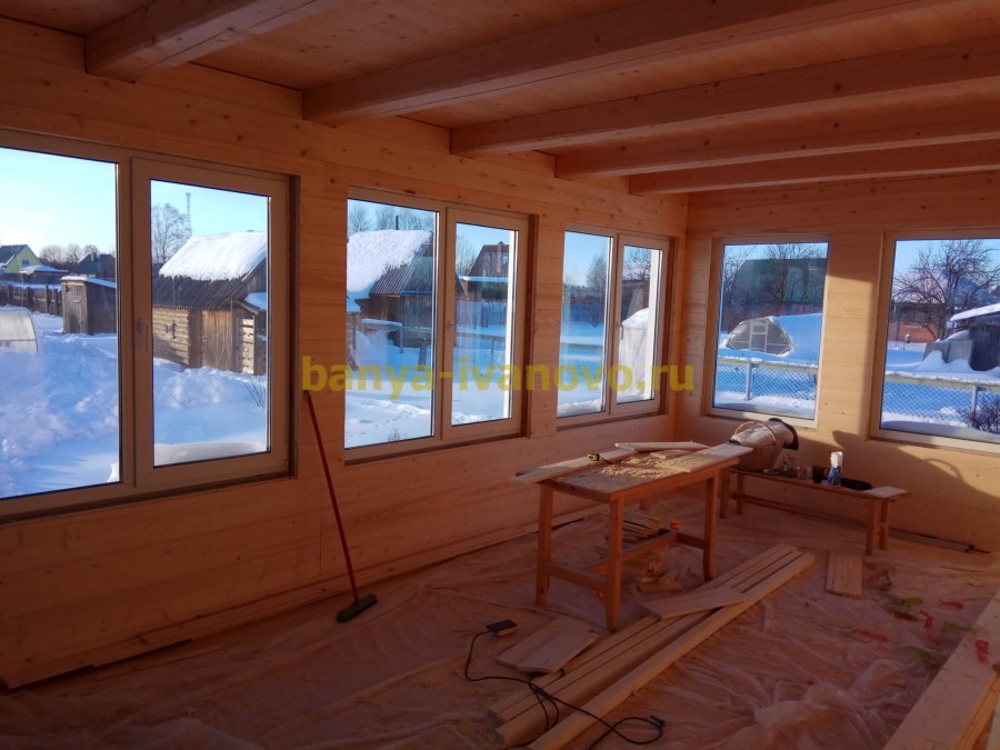 Обшивка веранды изнутри