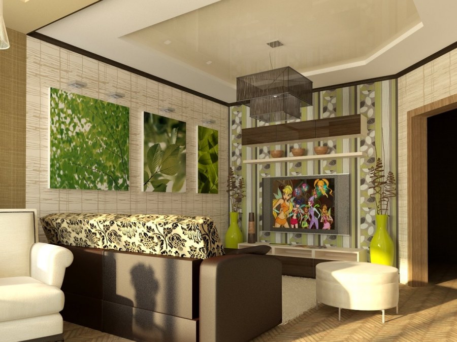 Перегородки для зонирования пространства в гостиной