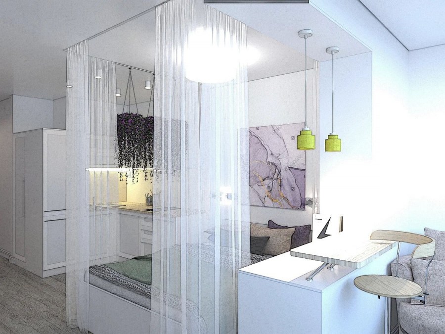 Перегородка в студии