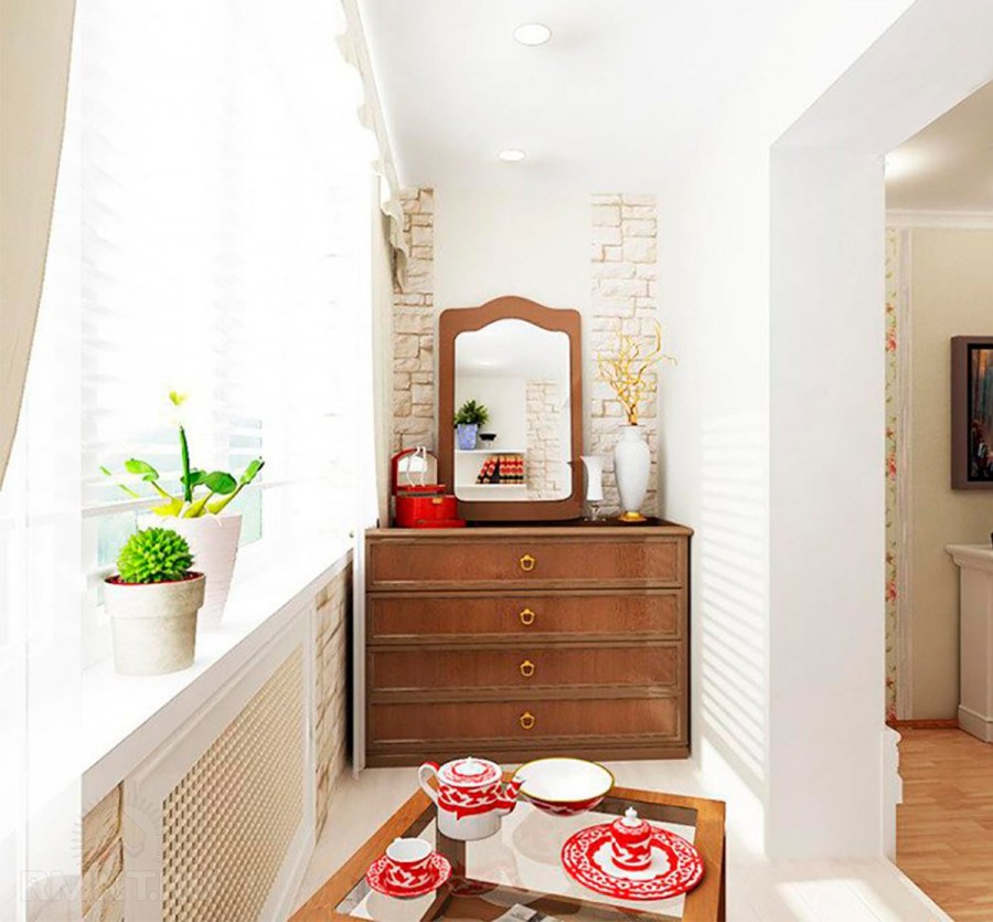 Балкон совмещенный с комнатой