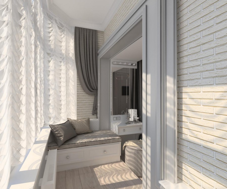 Спальня совмещенная с балконом