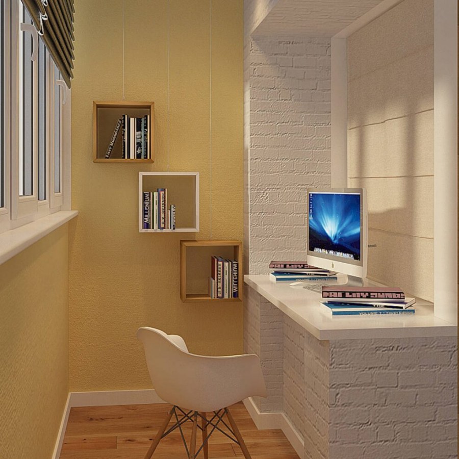 Утепленный балкон кабинет