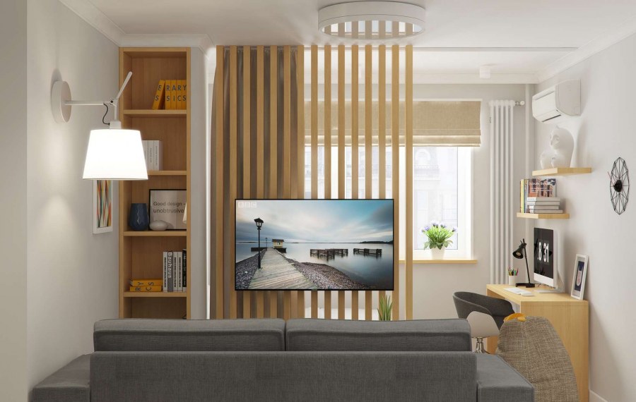 Перегородка с телевизором