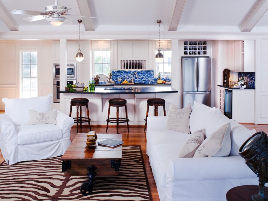 Кухня гостиная в американском стиле
