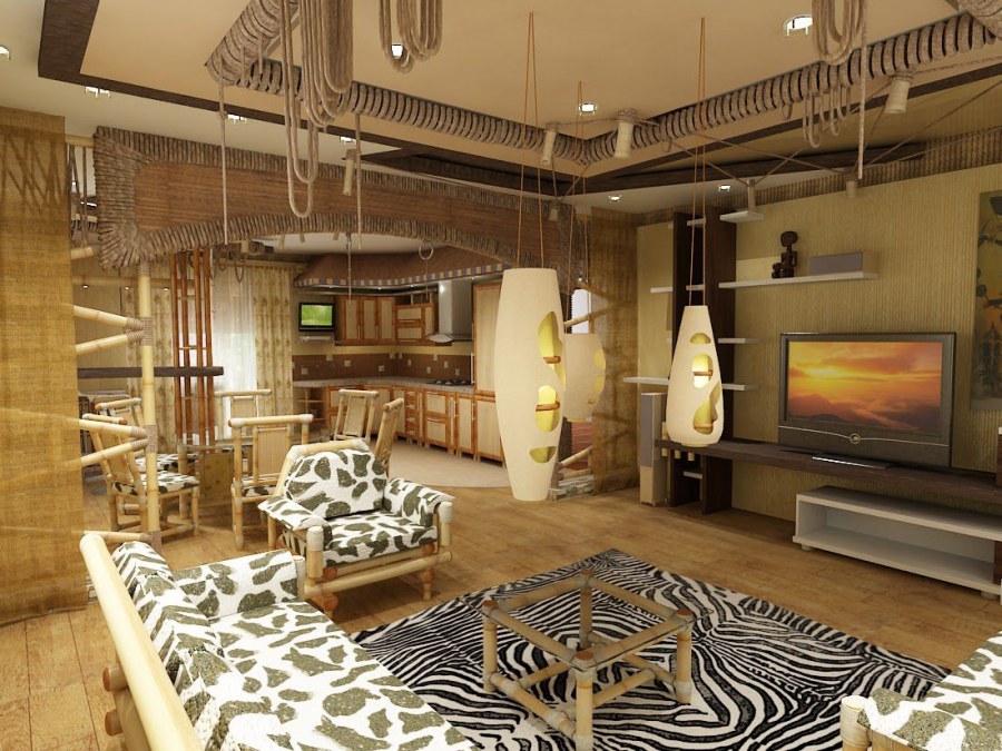 Этностиль Африка интерьер