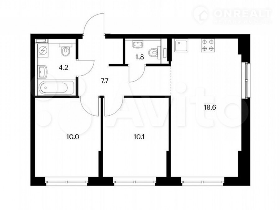 Планировка двушки пик