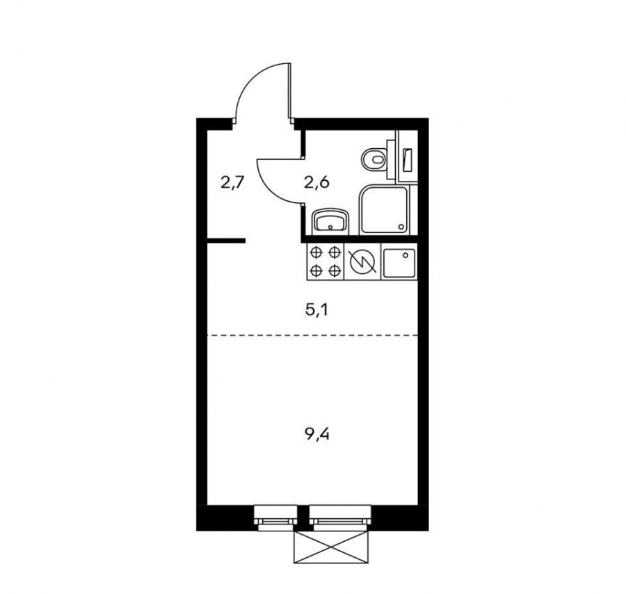 Габариты студии 19.7 пик
