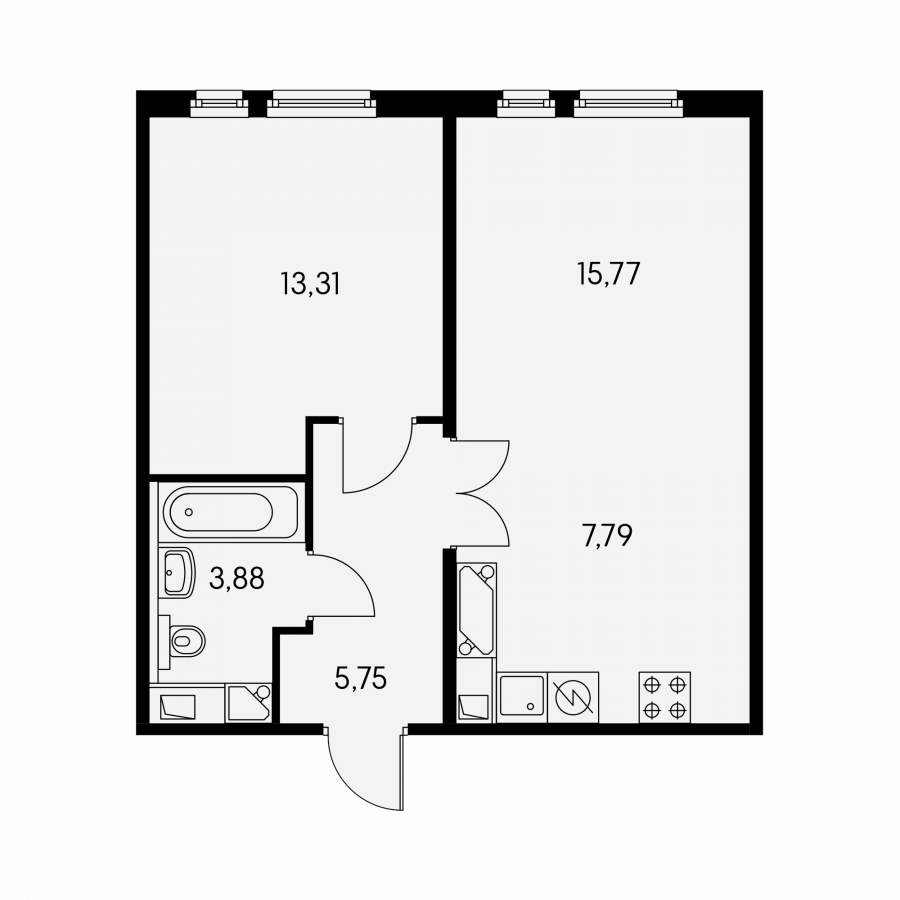 Планировка квартиры группы пик