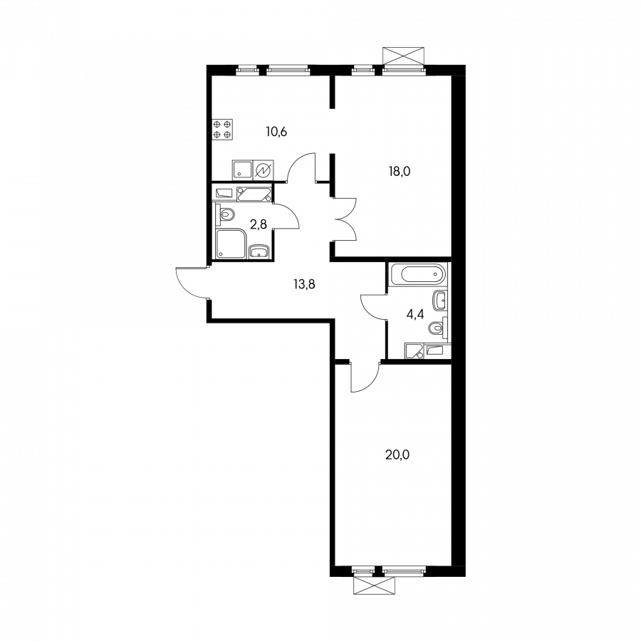 Жемчужина Зеленограда планировки квартир 2 корпус