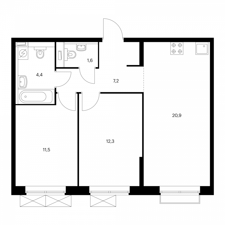 Евродвушка 2 пик