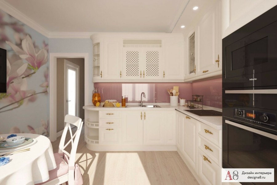 Кухня в пастельных тонах