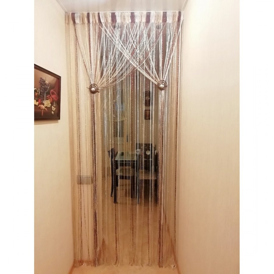 Кисея нитяные шторы дождь Радуга col 1+8+14