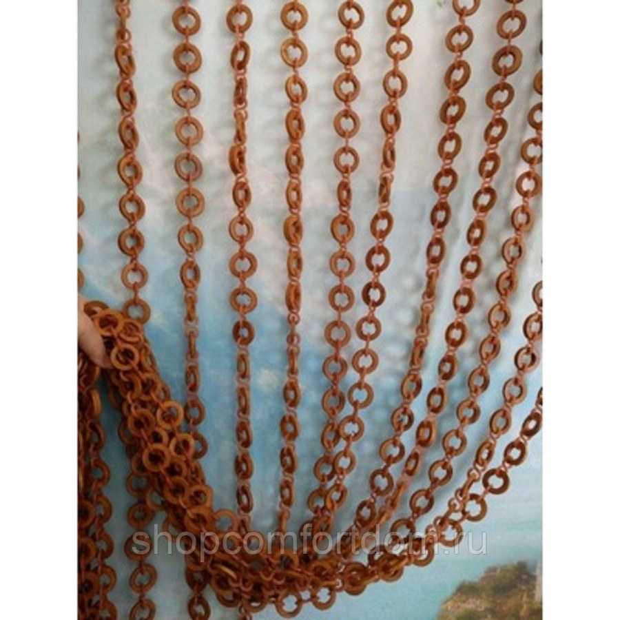 Штора из деревянных бусин 90х2000 Березка