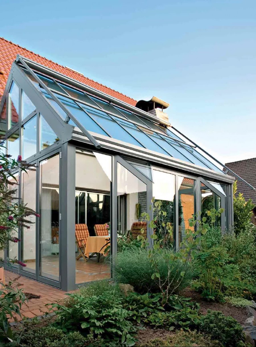 Пристроенная оранжерея зимний сад