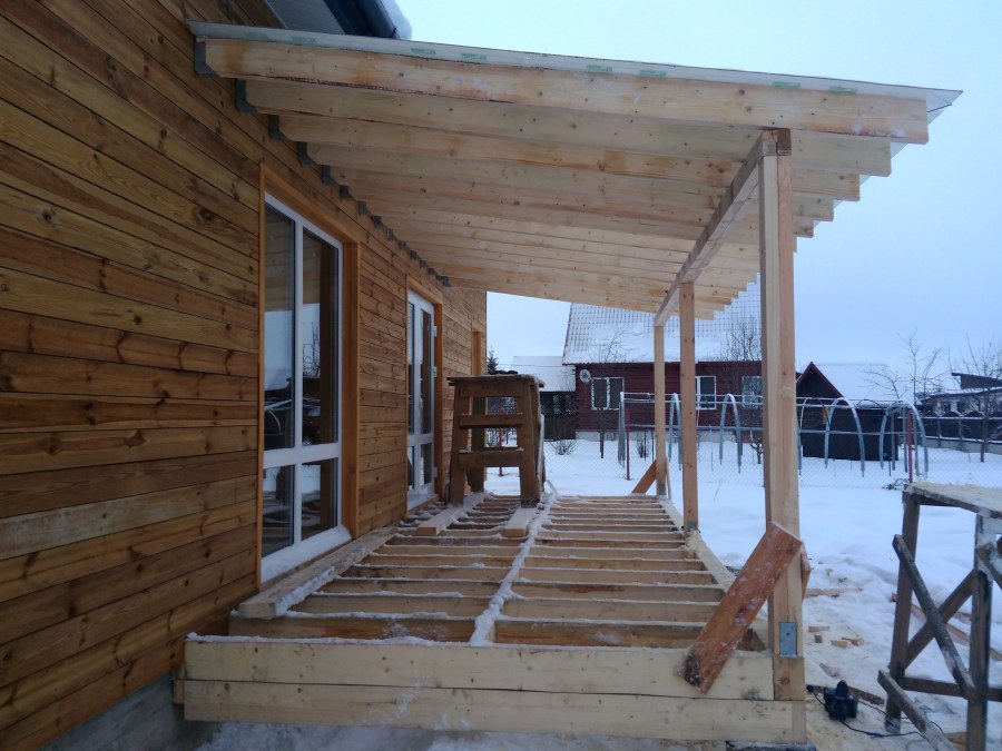 Пристройка террасы к дому