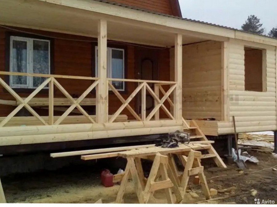 Пристройка к деревянному дому