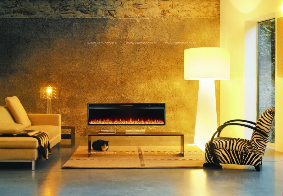 Камин Vision 60 log led Royal Flame в интерьере