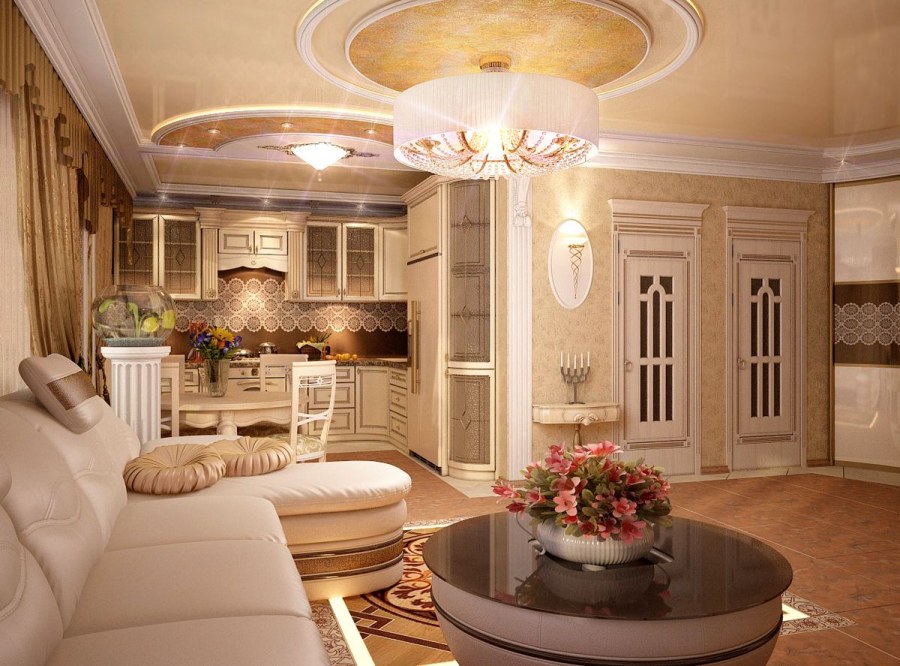 Квартира студия в классическом стиле